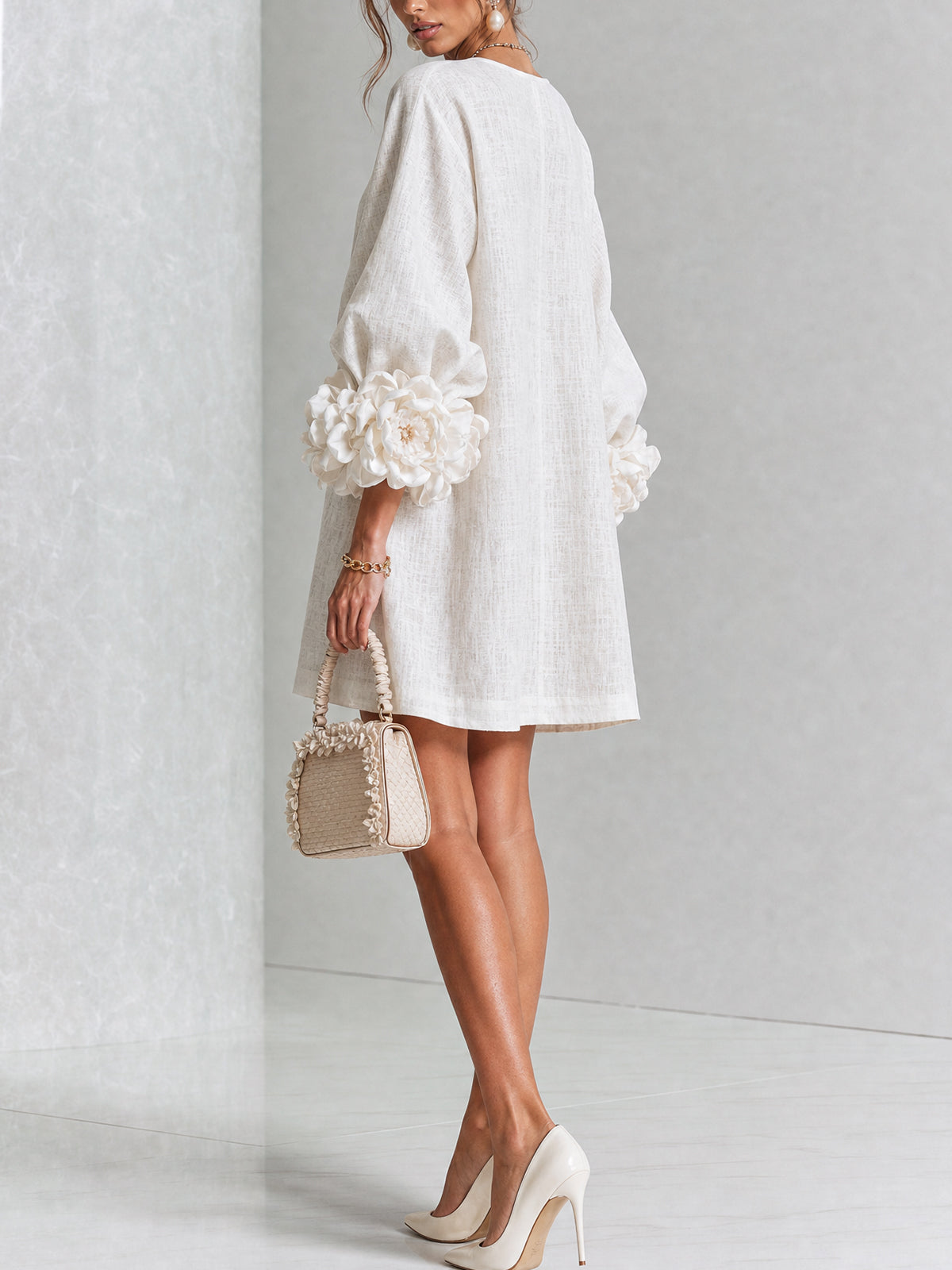 Elena | Mini Vestido Cascada Floral